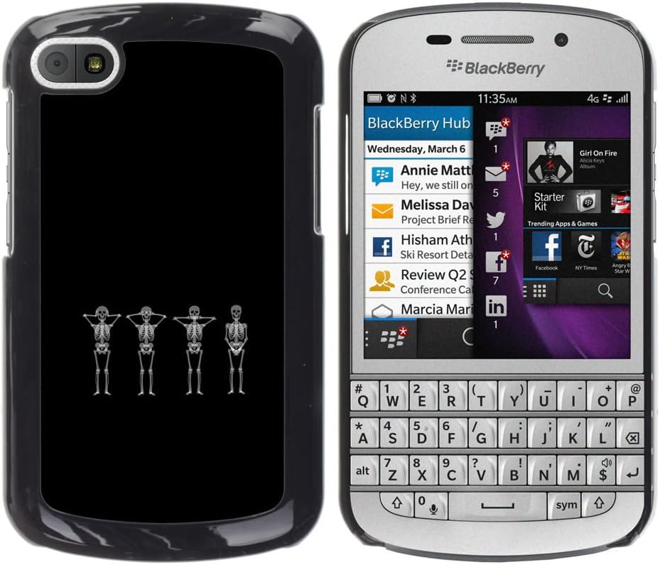 NICE GIFT GOOD PRESENT // New Design Cover Hard Protective Phone Case for BlackBerry Q10 / Funny Skulls Skeleton /