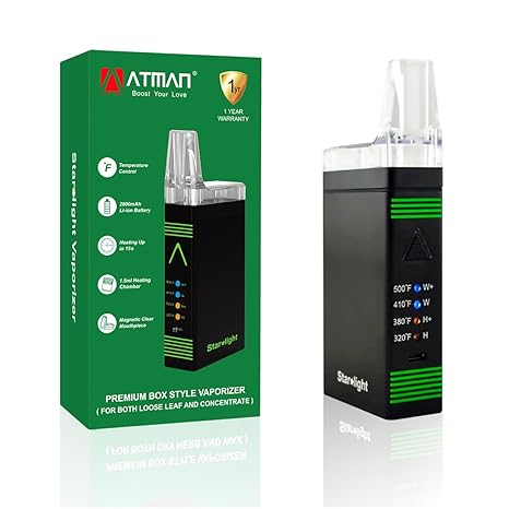 ATMAN® STARLIGHT Smok Verdampfer hash Vaporizer für trockenes Kraut,Mighty Vaporizer Ausgestattet mit 2800Mah Batterie und 4 