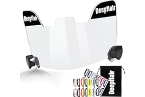 Deepflair Football Visor Tinted Football Visor Clear Football Visor Eye Shield Visor with Football Visor Clips for Helmet Football Protection Gear