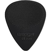 Wedgie WNPP88 Nylon XT Textured Guitar Picks .88mm Dark Grey, 12 Pack