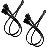 NUTJAM Black 4 Pin PWM Fan Splitter Cable,1 to 2 Converter, Fan Splitter Adapter for Desktop Computer CPU & Fan (2 Pack)