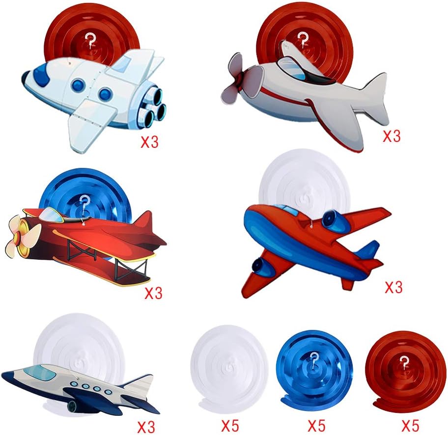 HOWAF Plane Hanging Swirls Decorations(30Pack), Flying Gliders Spiral Garland Ceiling Decoration for Home School - Image 4