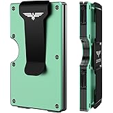 Lenvoten Minimalist Wallet for Men, Metal Wallet with Money Clip, Slim Compact Wallet, RFID Blocking Card Holder, Metal Aluminum Credit Card Holder, Holds up to 20 Cards