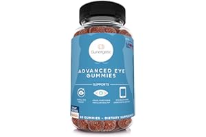 SUNERGETIC Premium Eye Support Gummies–Lutein Gummies with Zeaxanthin Supports Overall Eye Health, Vision & Macular Health–Clinically Studied Lutein & Zeaxanthin Gummies with Lutemax 2020-60 Eye Gummies