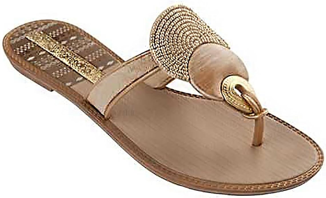 Amazon.com | Grendha Aisha Wedge Women's Sandals - Gold/Beige - 8 | Platforms & Wedges