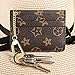 Womens Credit Card Holder Mini Wallet Key Chain pouch - Edmen (Brown-B), Small