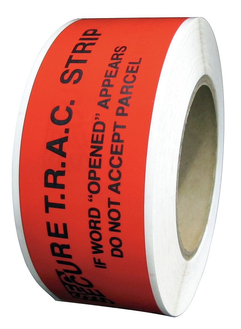 TamperEvident Tape, Red, 2Inx9In, PK250 Industrial