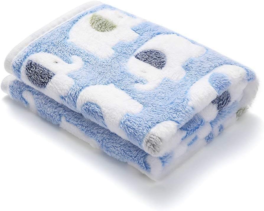 Luciphia 1 Pack 3 Blankets Super Soft Fluffy Premium Cute Elephant Pattern Pet Blanket Flannel Throw for Dog Puppy Cat Blue/Pink/Yellow Small : Pet Supplies