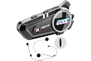 JZAQ Motorcycle Helmet Bluetooth Headset,High Sound Quality,Waterproof Sports Headset,Speakers Hands Free,Music Call Control,Automatic answering,120 Hours Playing time 1000mAh