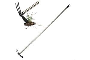 Hoe Garden Tool,2-in-1 Hoe Cultivator for Loosening Soil,Weeding and Digging. 59 Inch Heavy Duty Metal Garden Hoe for Garden,