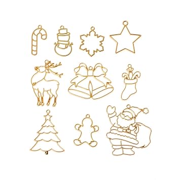 Amazoncom 10pcs Christmas Tree Santa Claus Uv Metal Frame