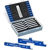 POWERTEC Router Setup Blocks Woodworking 7PC Set, Router Depth Gauge, Aluminum Routers Setup Bars, Spacer Blocks, Height Gaug