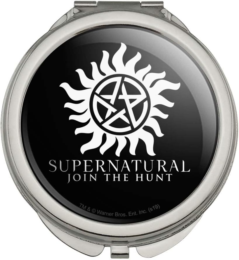 GRAPHICS & MORE Supernatural Anti Possession Symbol Compact Travel Purse Handbag Makeup Mirror