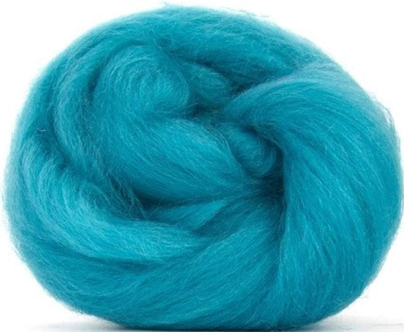 GoatsMagosh 4oz Corriedale Wool Roving for Felting and Spinning (Mermaid Blue))
