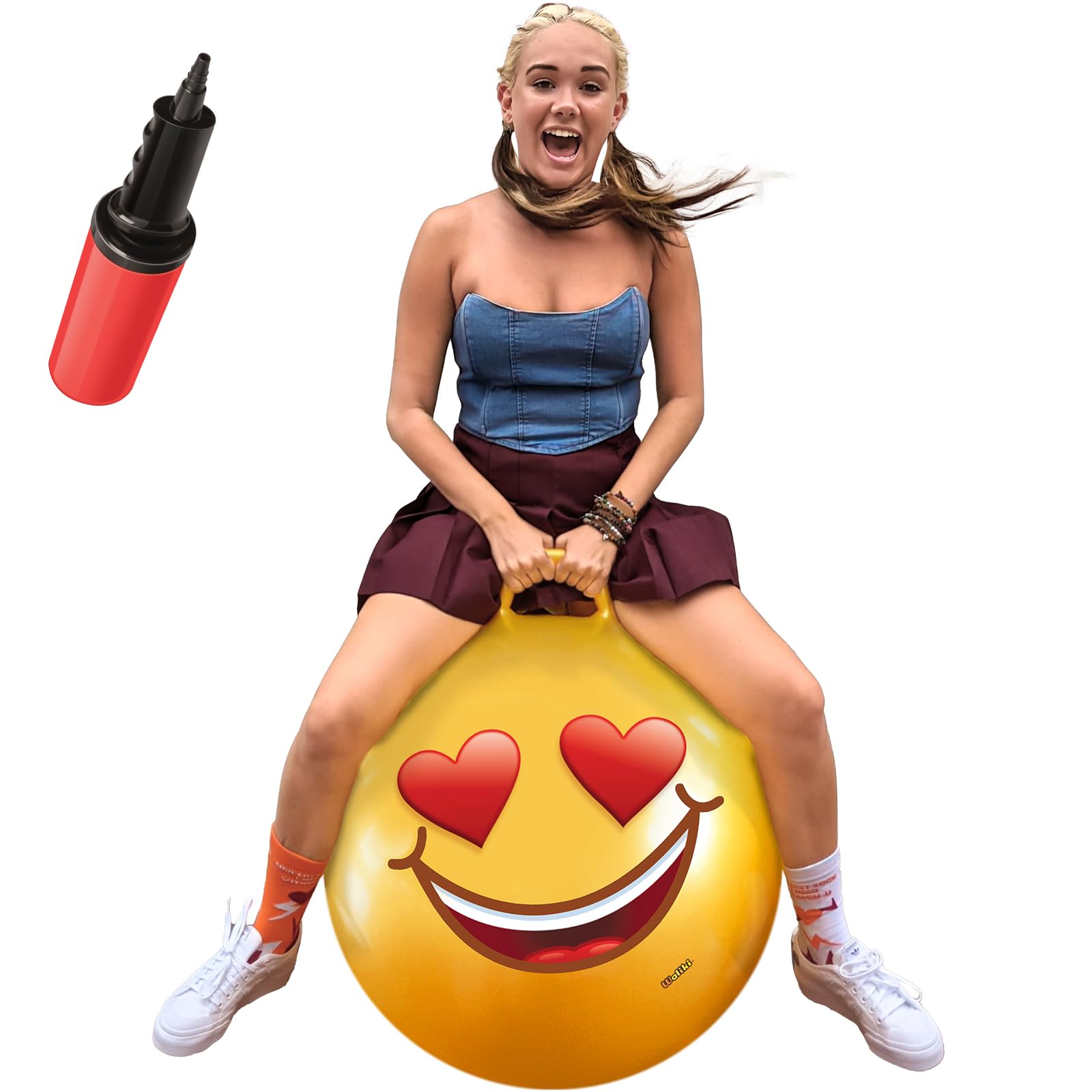 Photo 1 of WALIKI Hippity Hop Ball for Adults | 29" Hearts Hopper Ball | Jumping Ball | Perfect Outdoor Game for Family Fun Activities