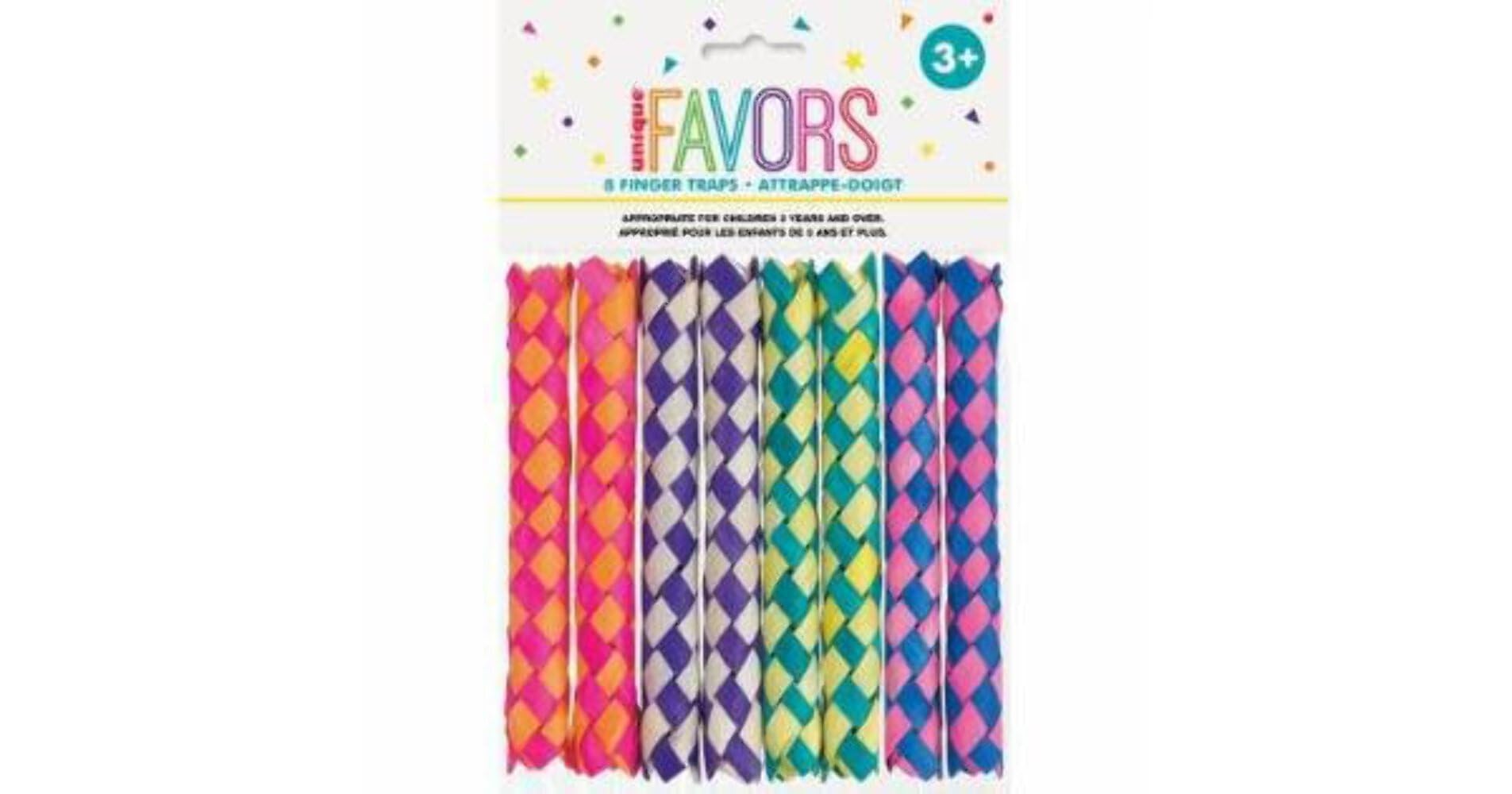Photo 1 of Unique, Engaging Fun Finger Trap Favors - 8 Count - Classic Party Essential - Great for All Ages, Perfect Ice Breakers