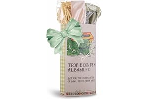 Artigiani dei Sapori Pasta Gift Set with Trofie Pasta and Basil Pesto Sauce, Includes Spoon