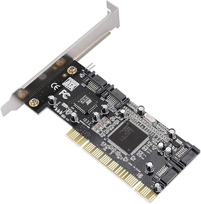 Diyeeni 4-Port PCI SATA RAID Controller Card 1.5Gbps with Low Profile