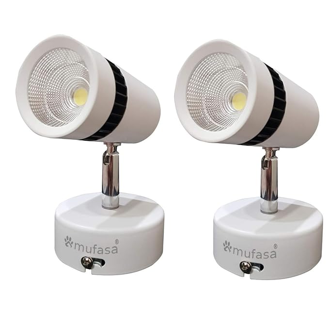 Mufasa LED Spot Light/Focus Light for Wall or Ceiling Mount (9W) (White, Pack of 2)