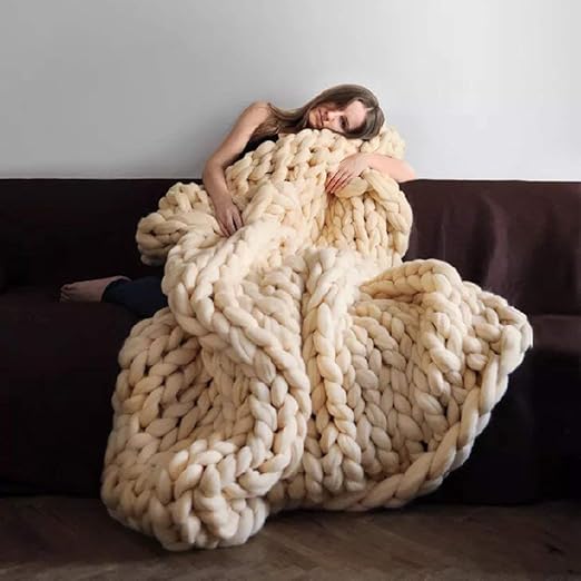 Amazon.com: VIYEAR Chunky Knit Blanket 