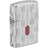 Zippo Lighter: Armor Deep Carve Multicut Pattern - High Polish Chrome 49881