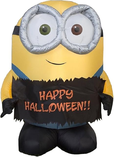 Amazon Com Gemmy Airblown Inflatable Bob The Minion Holding Happy