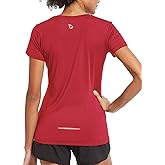 baleaf Women's Short Sleeve Running Workout Shirts Athletic Tops Lightweight Quick Dry Training Yoga Crewneck