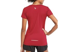 baleaf Women's Short Sleeve Running Workout Shirts Athletic Tops Lightweight Quick Dry Training Yoga Crewneck
