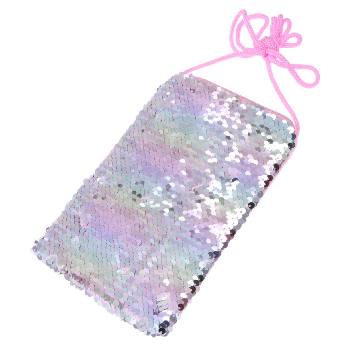 Sequin Crossbody Bag Flip Sequin Coin Purse Vertical Cellphone Purse Revesible Handbag Glitter Messenger Bag Bling Phone Mini for Women Girls Kids Children