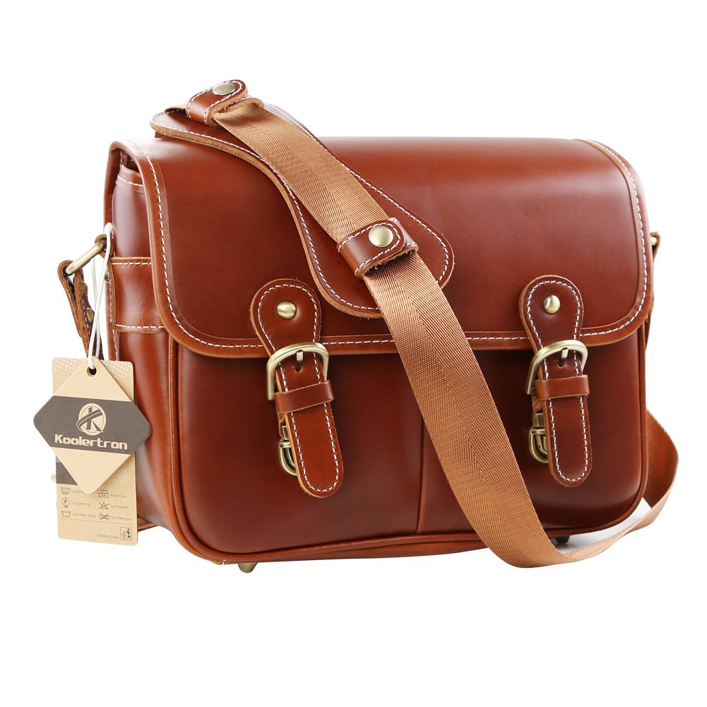Koolertron Genuine Leather Camera Bag DSLR Bag Camera Amazon.co.uk