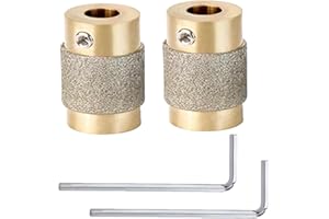 dmsphd 2pcs 3/4 Inch Diamond Grinder Bit Head Tools, Stained Glass Tools and Supplies for Stained Glass Grinder, Widely Used for Glass Processing Arts and Decoration (MCB 3/4'')