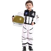 Spooktacular Creations Astronaut Costume with Helmet, Space Suit for Toddler, Kids Astronaut Halloween Costume for Cosplay