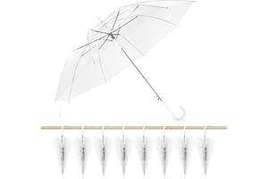 PROFASION Clear Wedding Umbrellas Bulk, High-Visibility Transparent Rain Umbrella, Firm and Durable, Easy Operation, Large Clear Umbrella for Wedding Bride Groom Photography Golf Outdoor