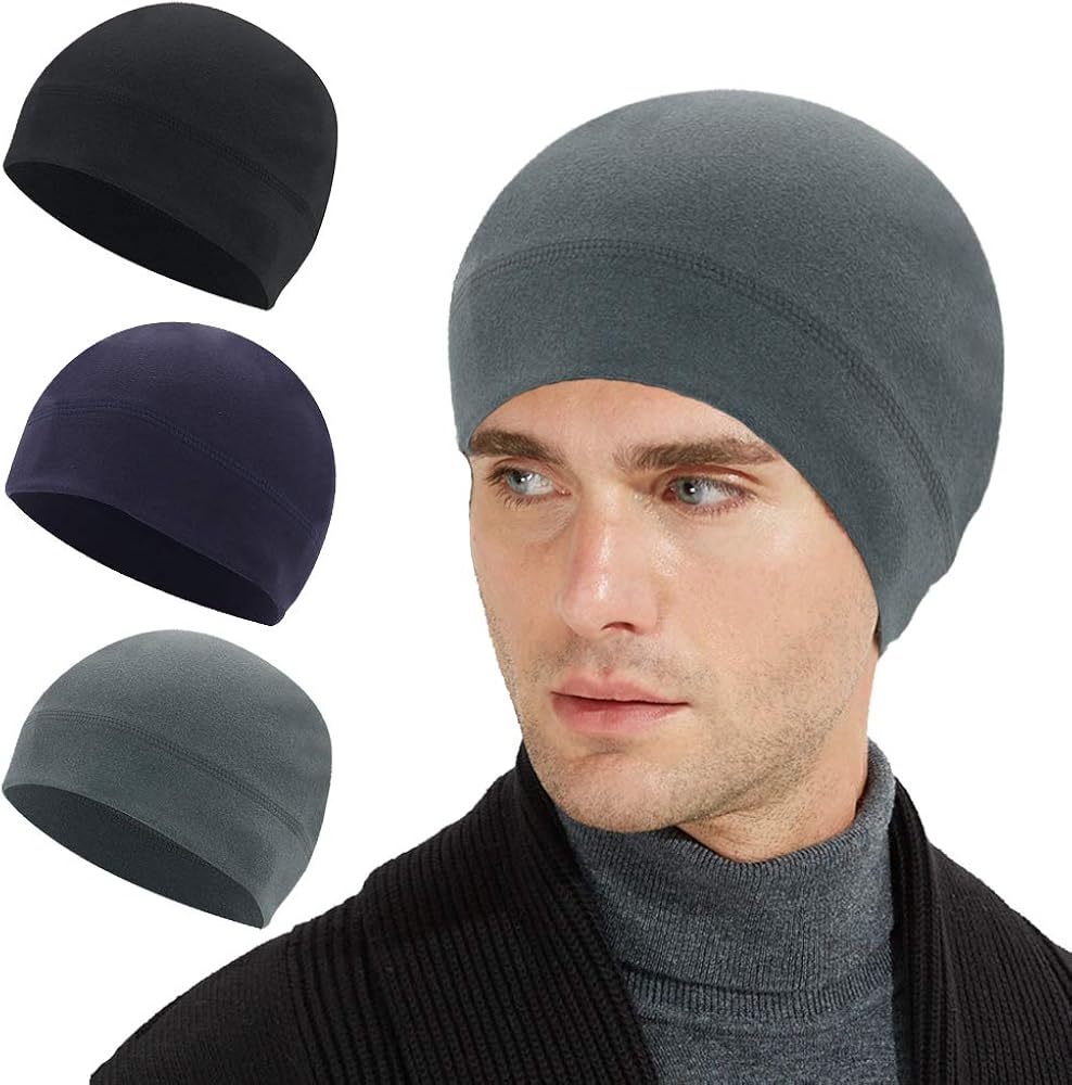 Winter Helmet Liner Skull Cap for Men Women,Sweat Wicking,Keep Warm,Soft and Breathable (Black,Navy,Grey): Clothing