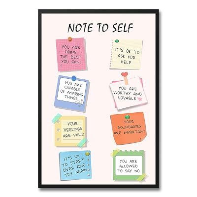 WETER Note To Self Poster, Mental Health Poster for India | Ubuy