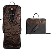 TRITOUR Garment Bags for Travel Leather Canvas Suit Bag with Extended Design Computer Compartment