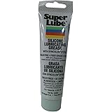 Super Lube 92003 Silicone Lubricating Grease with PTFE, 3 oz Tube, Translucent White