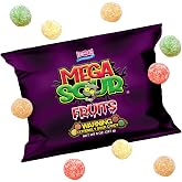 Barnetts Mega Sour Fruits Mix Fizz Candy 227g Handmade British Sweets