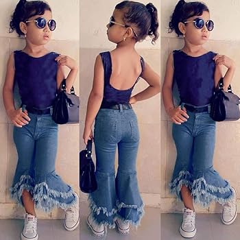 little girl bell bottom pants