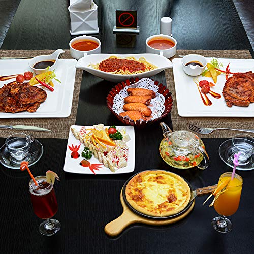 Vivi&Stitch Wipeable Placemats, 6 Pack Table Placemats, Easy to Clean Heat-Resistant Stain Resistant Anti-Skid Woven Vinyl PVC Table Mats for Kitchen Dining Table(Linen)