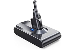 P.TOULTEK Designed for Dyson V8 Battery Replacement 21.6V 8.0Ah Compatible with Dyson V8 Animal Battery Replacement V8 Motorhead V8 Fluffy SV10 Carbon Fiber Vacuum Cleaner