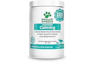 Doggie Dailies Calming Chews for Dogs, 225 Soft Chews, Melatonin for Dogs with Chamomile to Help Manage Stress Relief, Calm & Relaxation During Thunderstorms, Fireworks, Travel, & Separation