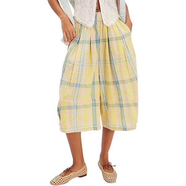 Culottes For Women Knee Length Womens Summer Boho Wide Leg Culotte