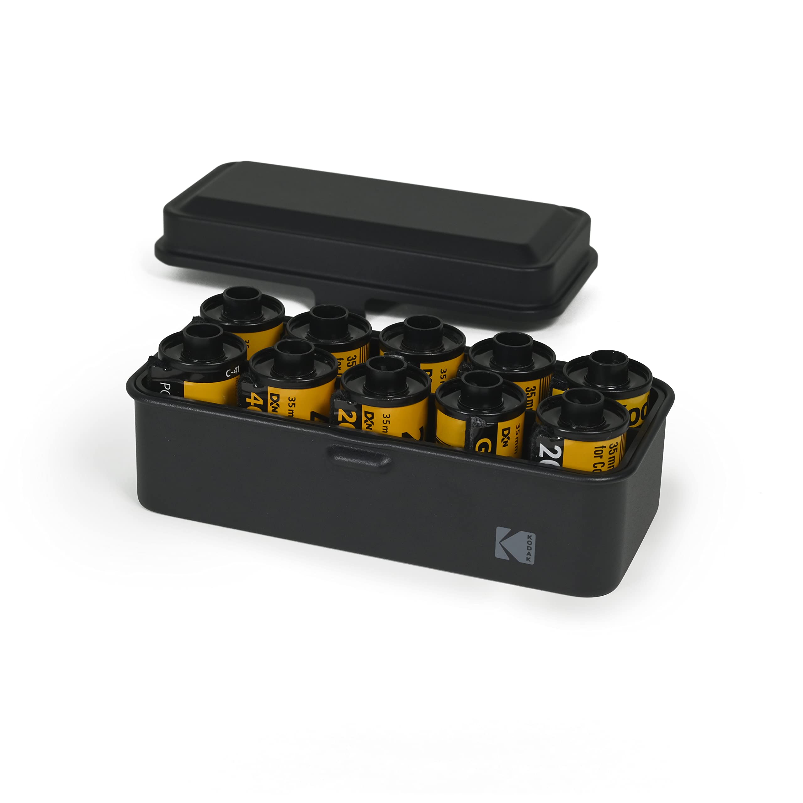 KODAK 120/135 Film Case - for 8 Rolls of 120 Films / 10 Rolls of 35mm Films - Retro Steel Case to Sort & Safeguard Film (Black) (Film is not Included)
