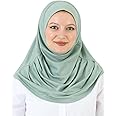Prien Plain Ready To Wear Hijab for Women, Muslim Instant Turbans, Soft Jersey Scarf, Islamic Clothes, Long Hijabs, Abaya