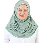 Prien Plain Ready To Wear Hijab for Women, Muslim Instant Turbans, Soft Jersey Scarf, Islamic Clothes, Long Hijabs, Abaya
