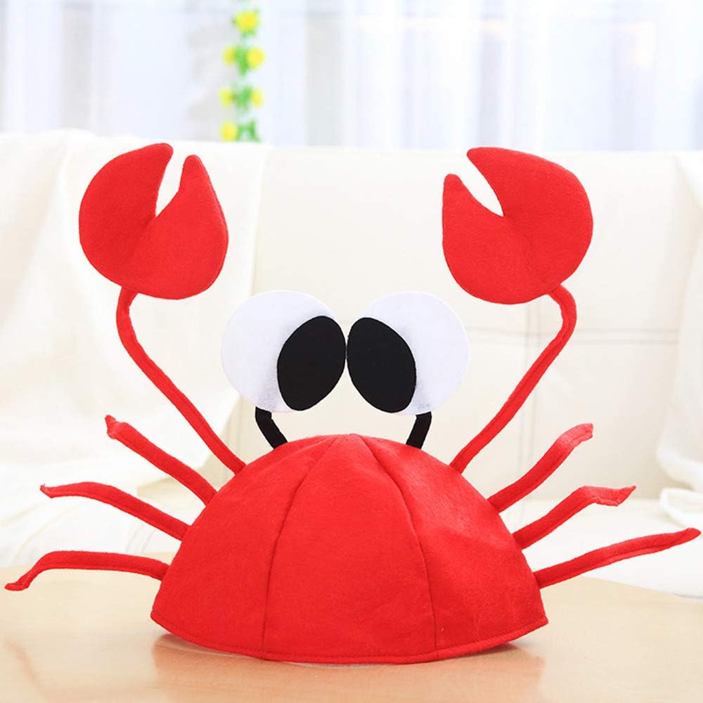 ASSUN Crab Hat Party Cap Costume Fancy Hat Seafood Lobster Cap Party Accessories: Toys & Games