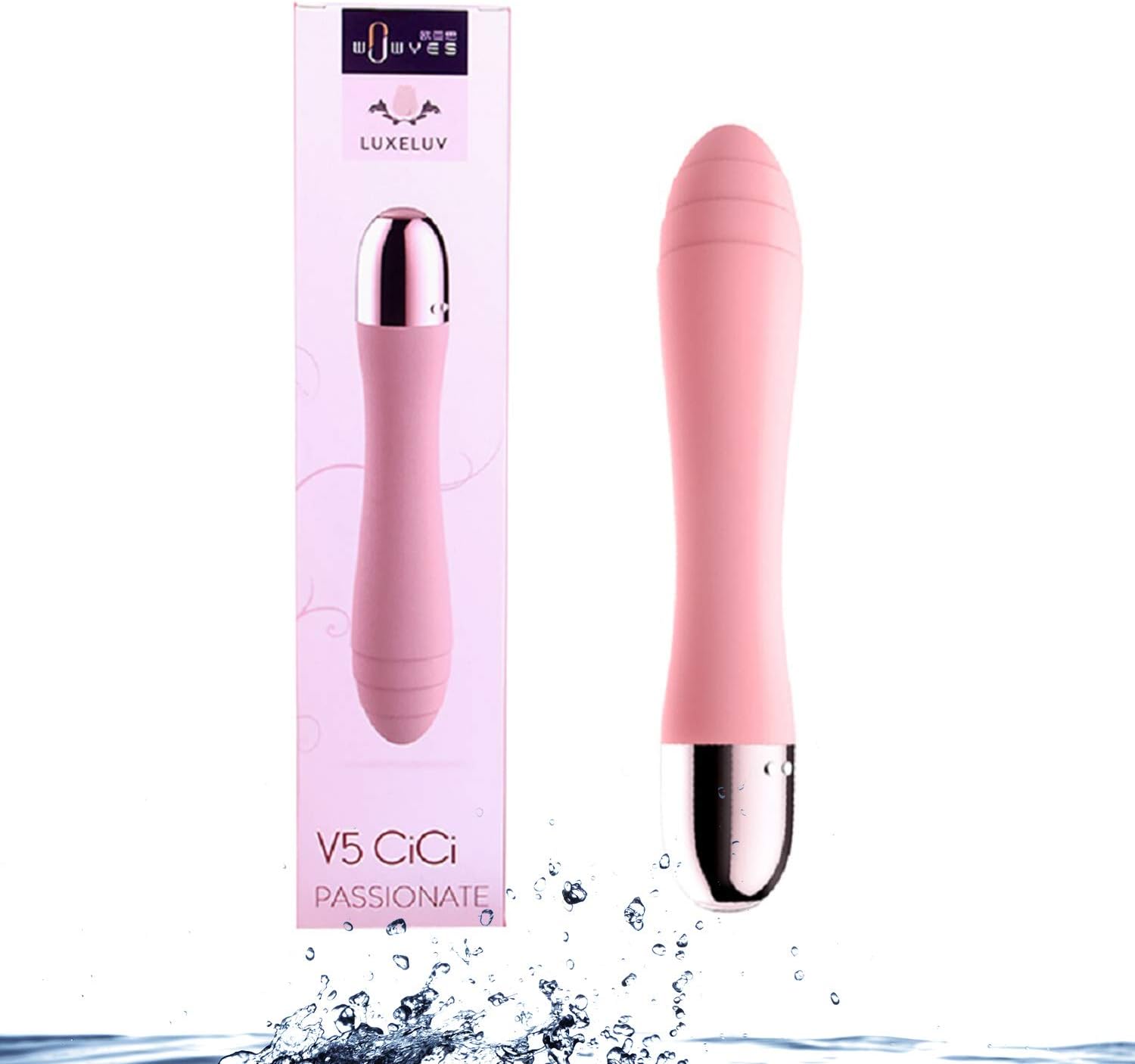 USB Recharging Cordless Soft 10 Speeds Wireless Magnetic Charging Port Quiet Pleasure Waterproof Thrusting Vǐbrǎtǒrs Massage Stick Good Helper in Life Handheld Color Pink