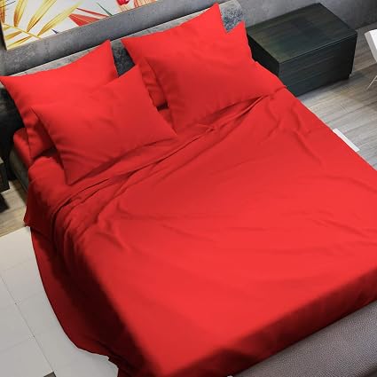 Petti Artigiani Italiani Drap Housse 180x200 Rouge - 