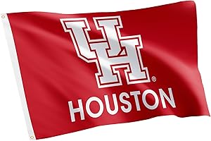 Desert Cactus University of Houston UH Flag - 3 x 5 Feet Cougars Banner, Indoor/Outdoor Durable Fabric, 100% Polyester Design (Style B)